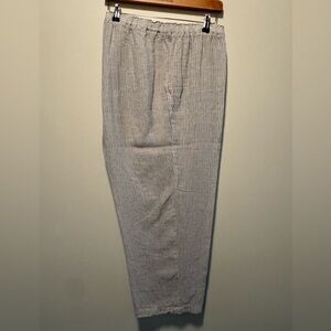 Eileen Fisher 100% Linen Pants Cool Comfortable Resort Vacation Casual Business